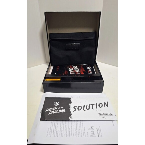 2020 GNOMISH HAT INC HUNT A KILLER MYSTERY DEATH AT THE DIVE BAR 100% COMPLETE - Picture 4 of 7